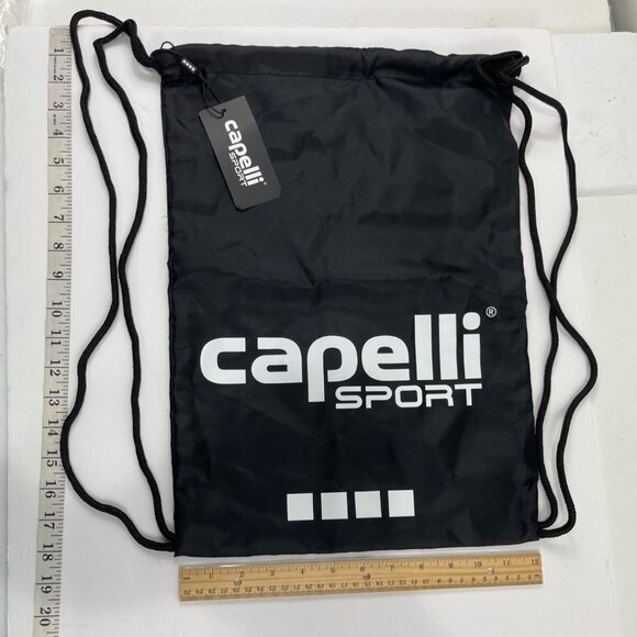 Capelli Sport Black/White Drawstring Sackpack Gym Bag 28m - Picture 4 of 5